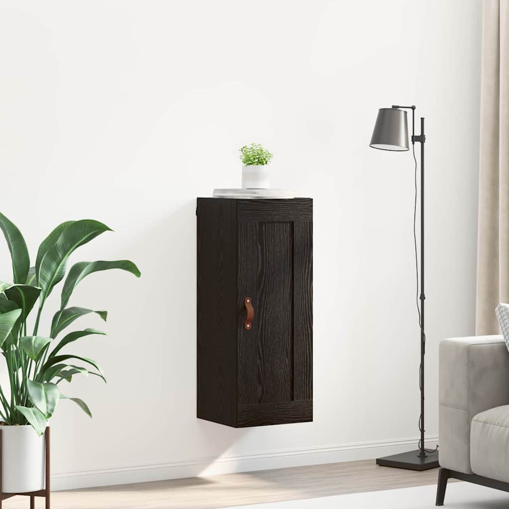 Vægskab Sort eg 34,5 x 34 x 90 cm Konstrueret træ