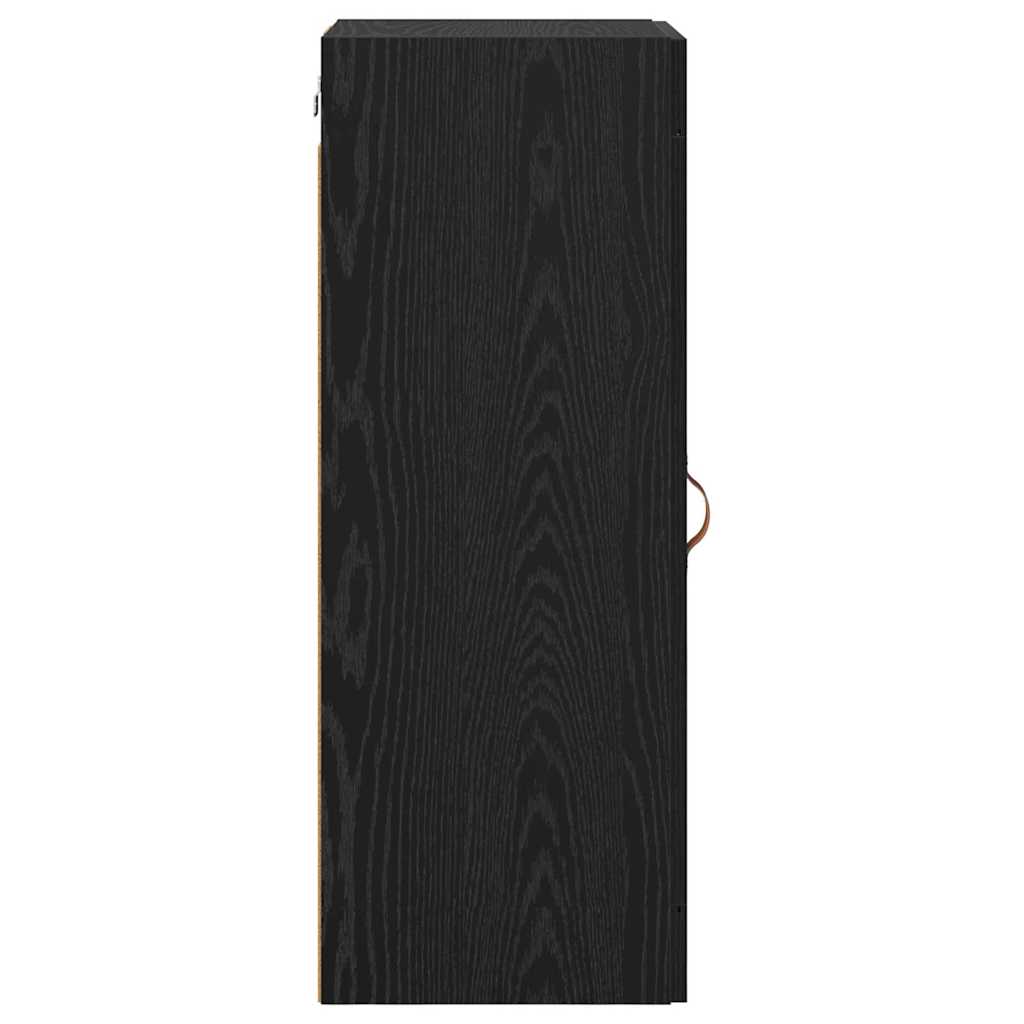 Vægskab Sort eg 34,5 x 34 x 90 cm Konstrueret træ