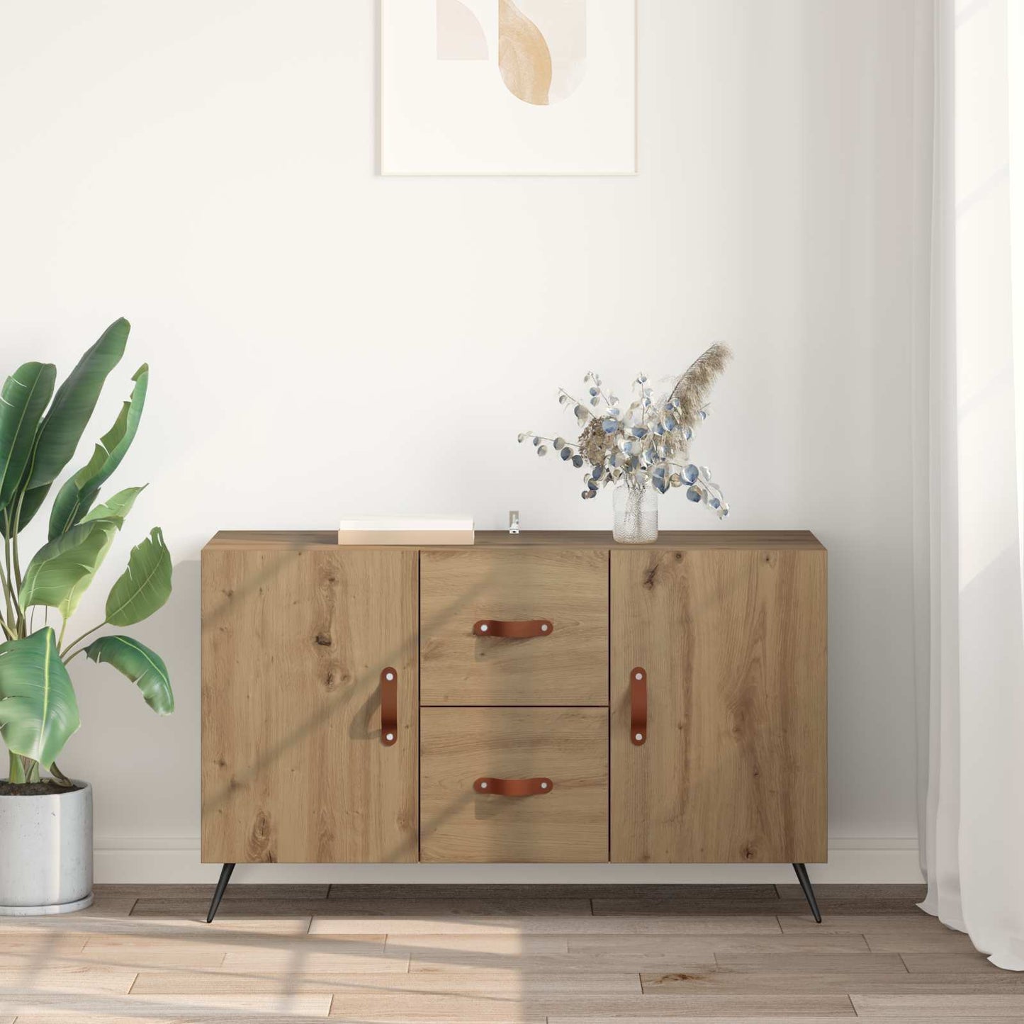 Sideboard Artisan Egetræ 100 x 36 x 60 cm Konstrueret træ