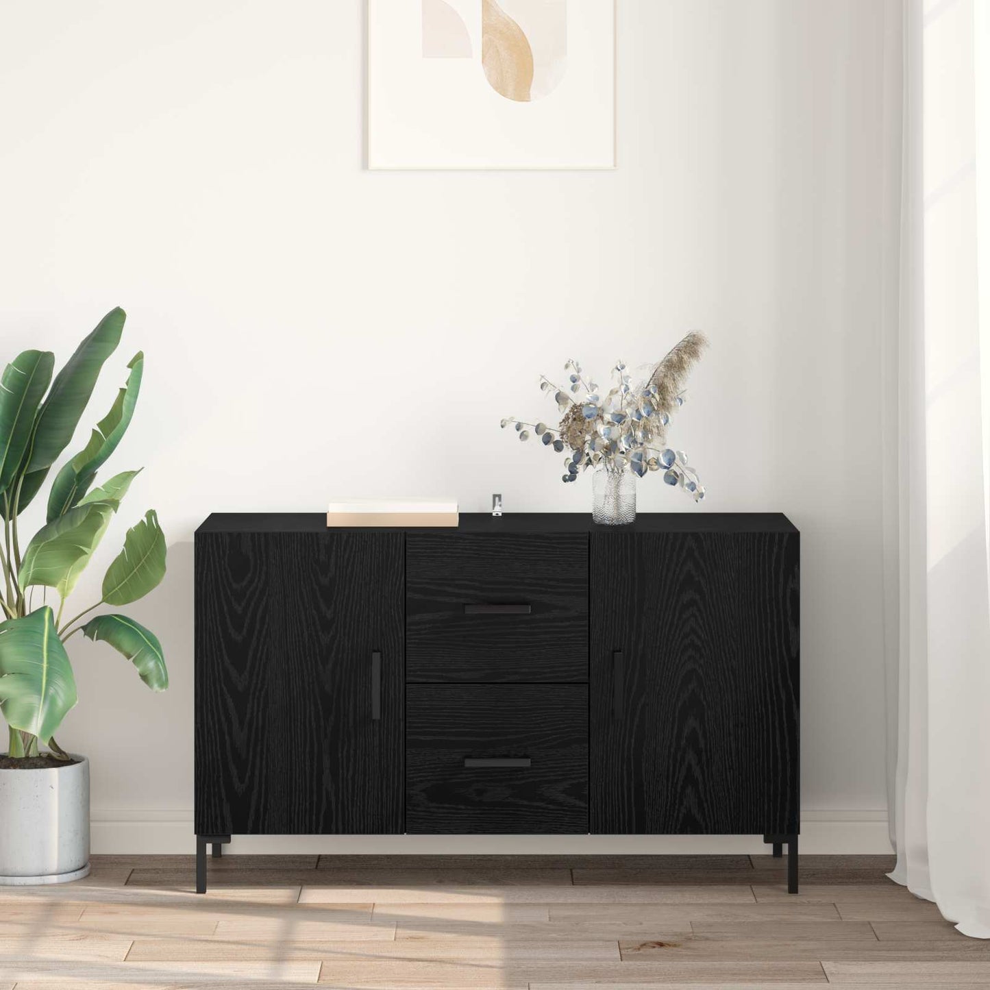 Sideboard Sort eg 100 x 36 x 60 cm Konstrueret træ