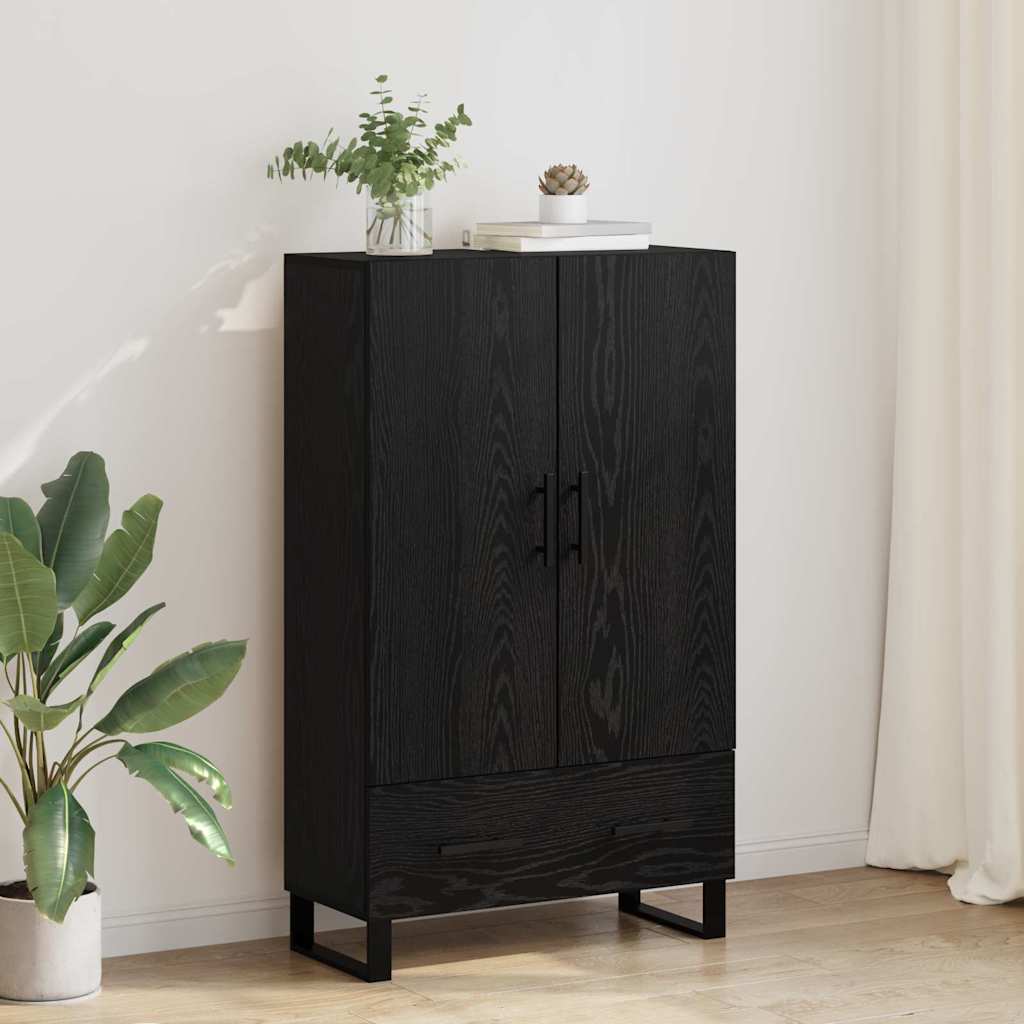 Highboard Sort eg 69,5 x 30 x 115 cm Konstrueret træ