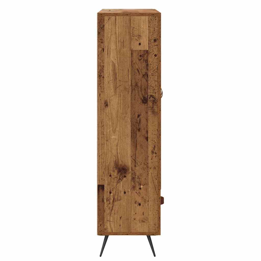Highboard Gammelt træ 69,5 x 31 x 115 cm Ingeniørtræ og glas