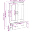 Highboard Sort eg 69,5 x 31 x 115 cm Ingeniørtræ og glas