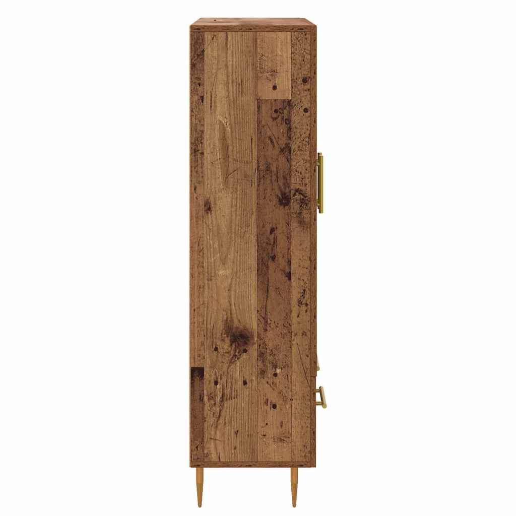Highboard Gammelt træ 69,5 x 31 x 115 cm Ingeniørtræ og glas