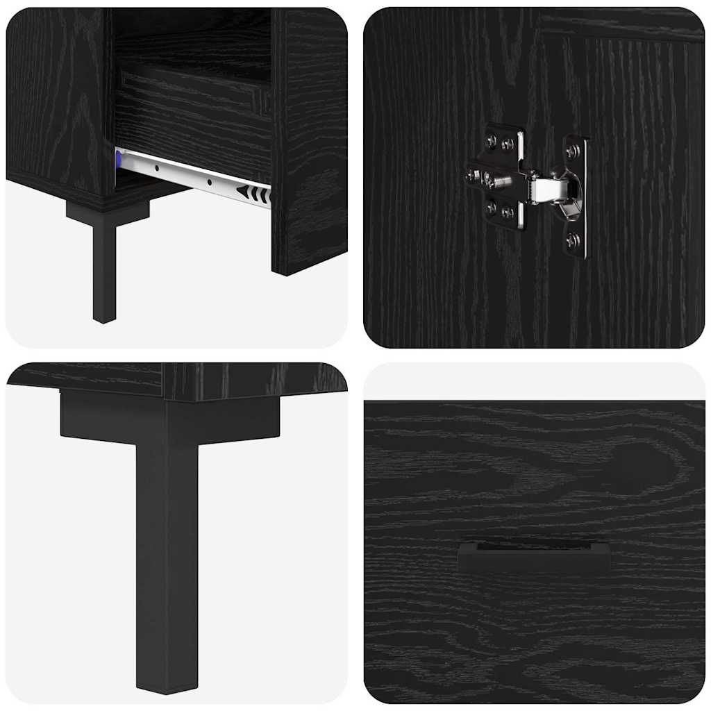 Highboard Sort eg 69,5 x 31 x 115 cm Konstrueret træ