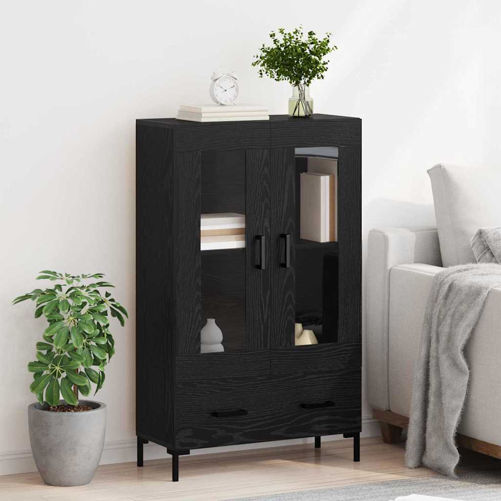 Highboard Sort eg 69,5 x 31 x 115 cm Konstrueret træ