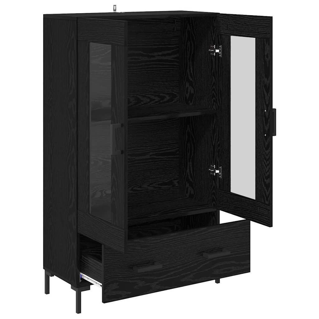 Highboard Sort eg 69,5 x 31 x 115 cm Konstrueret træ