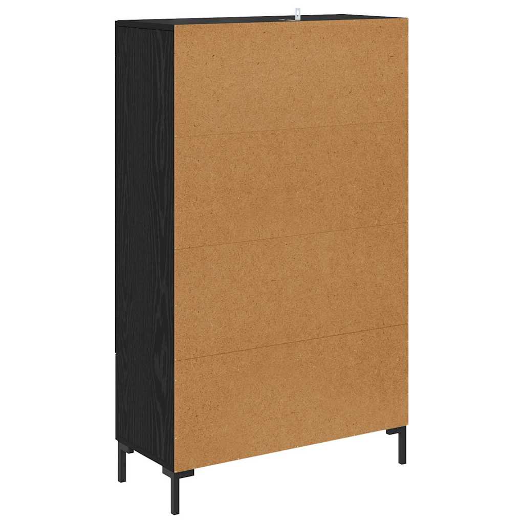 Highboard Sort eg 69,5 x 31 x 115 cm Konstrueret træ