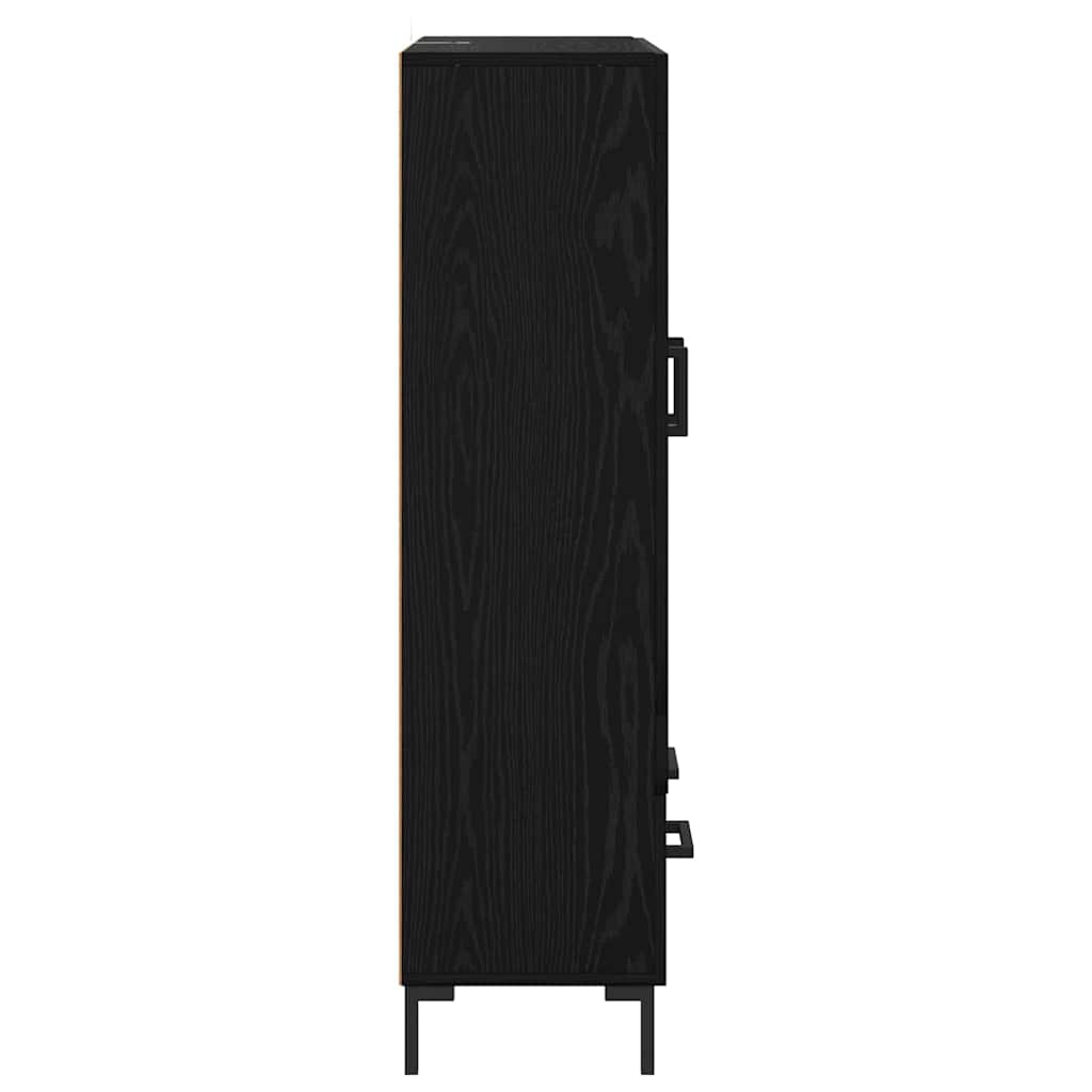 Highboard Sort eg 69,5 x 31 x 115 cm Konstrueret træ