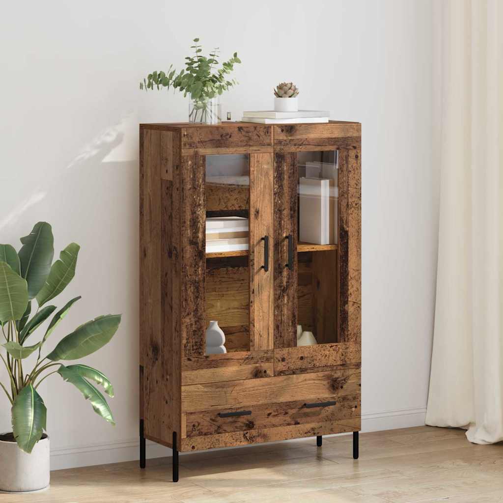 Highboard CORONA Gammelt træ 69,5 x 31 x 115 cm Konstrueret træ