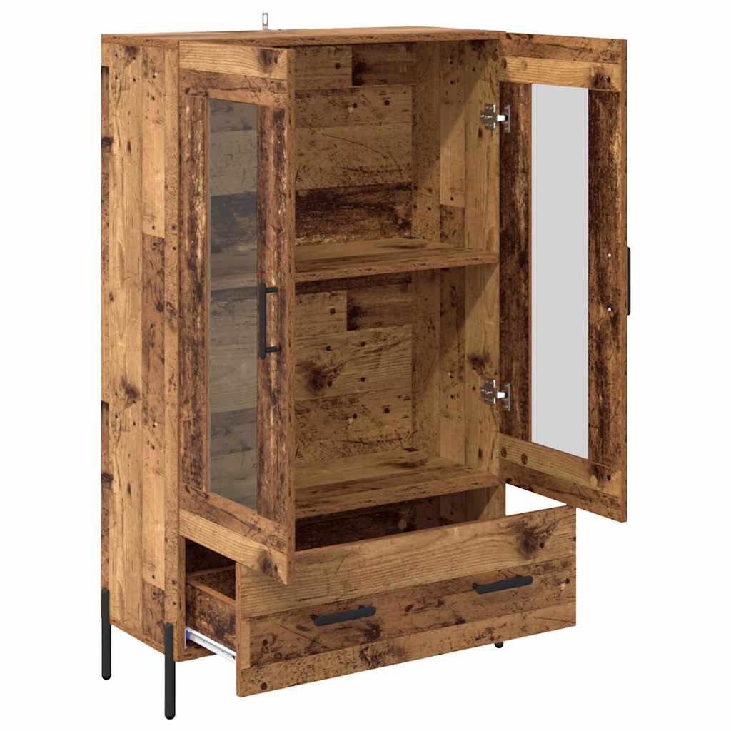Highboard CORONA Gammelt træ 69,5 x 31 x 115 cm Konstrueret træ