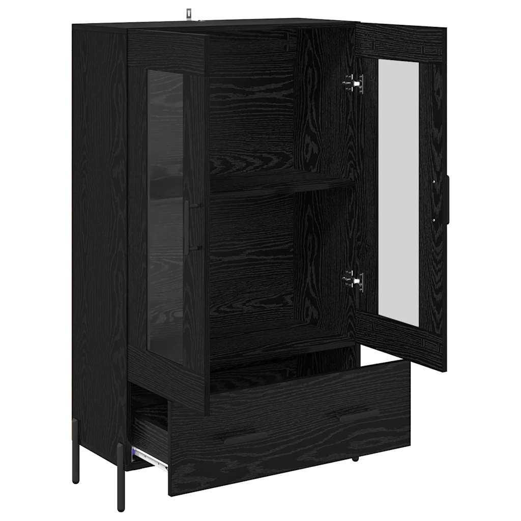 Highboard CORONA Sort eg 69,5 x 31 x 115 cm Konstrueret træ