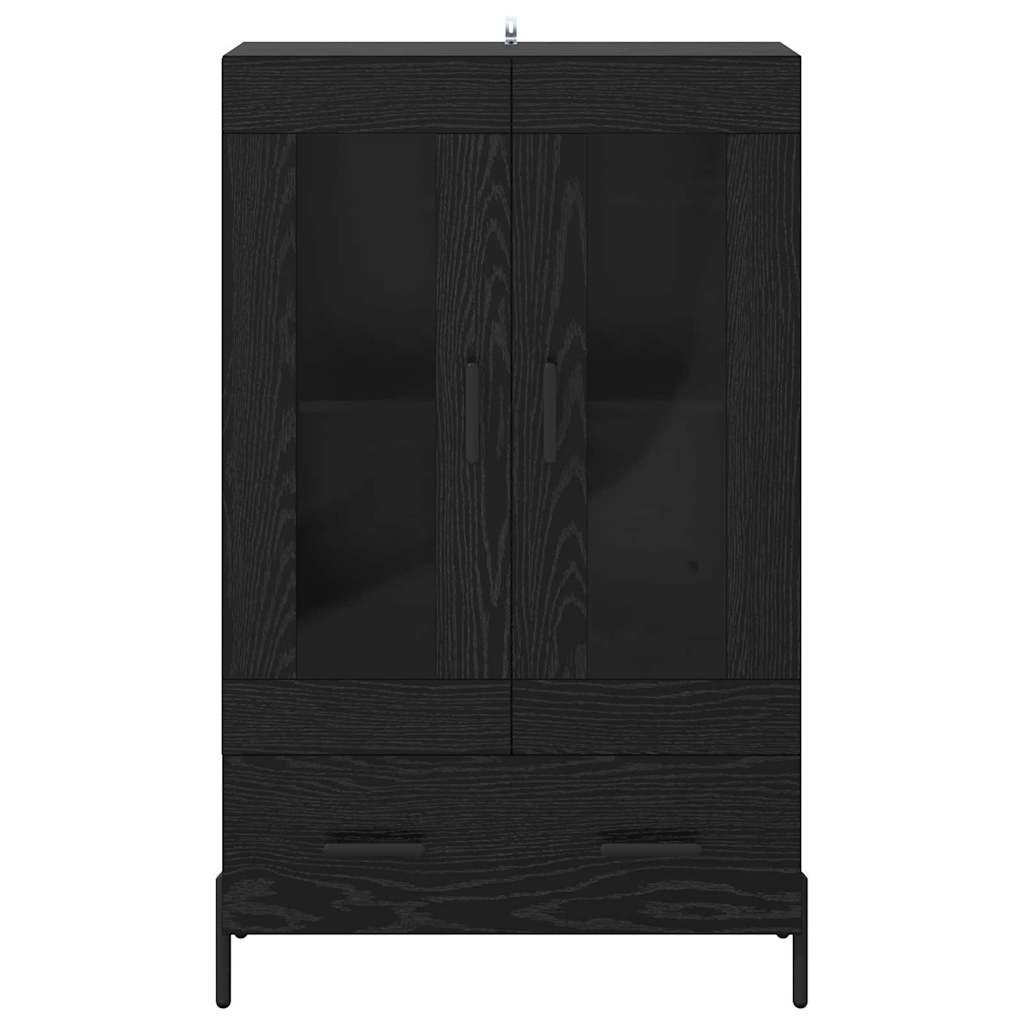 Highboard CORONA Sort eg 69,5 x 31 x 115 cm Konstrueret træ