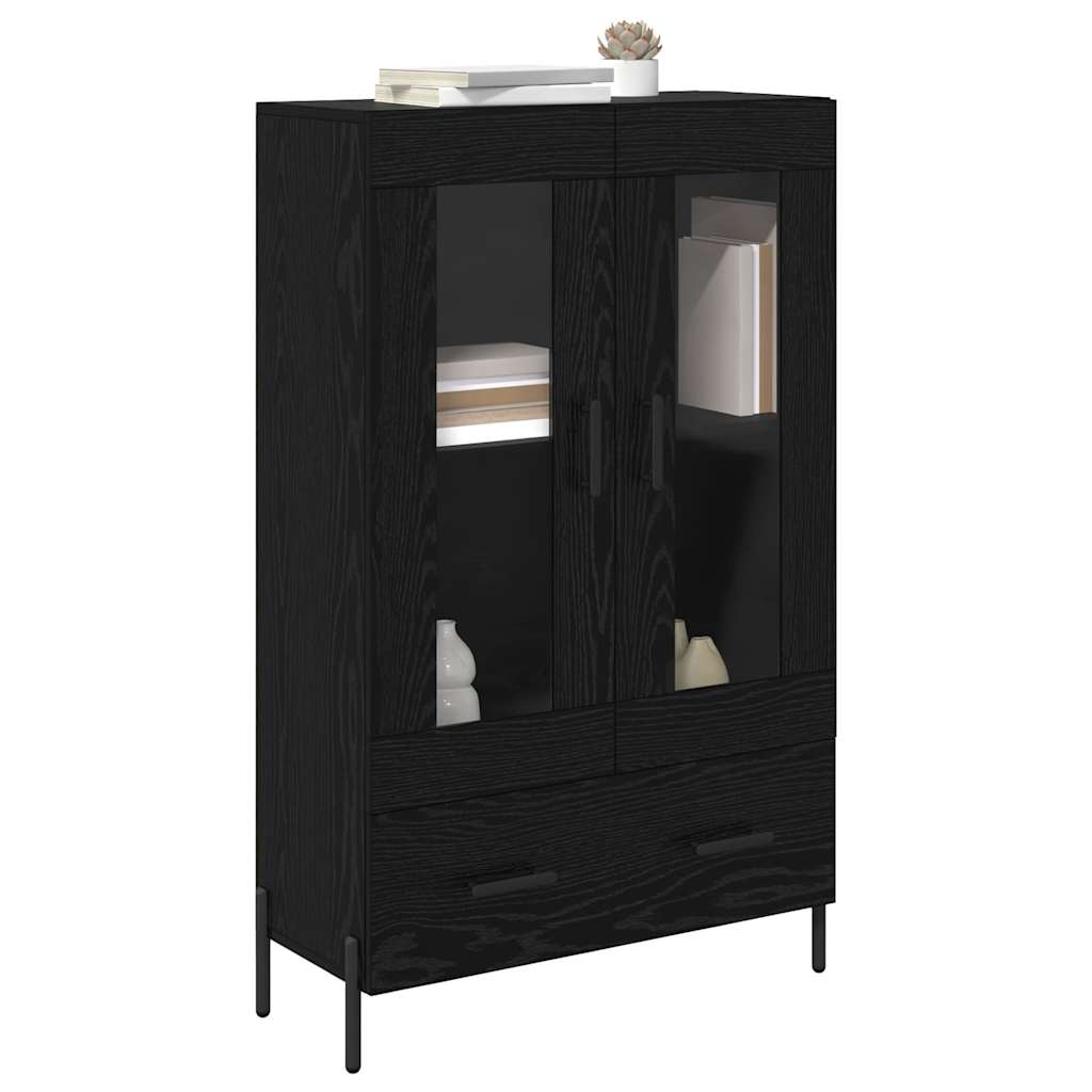 Highboard CORONA Sort eg 69,5 x 31 x 115 cm Konstrueret træ