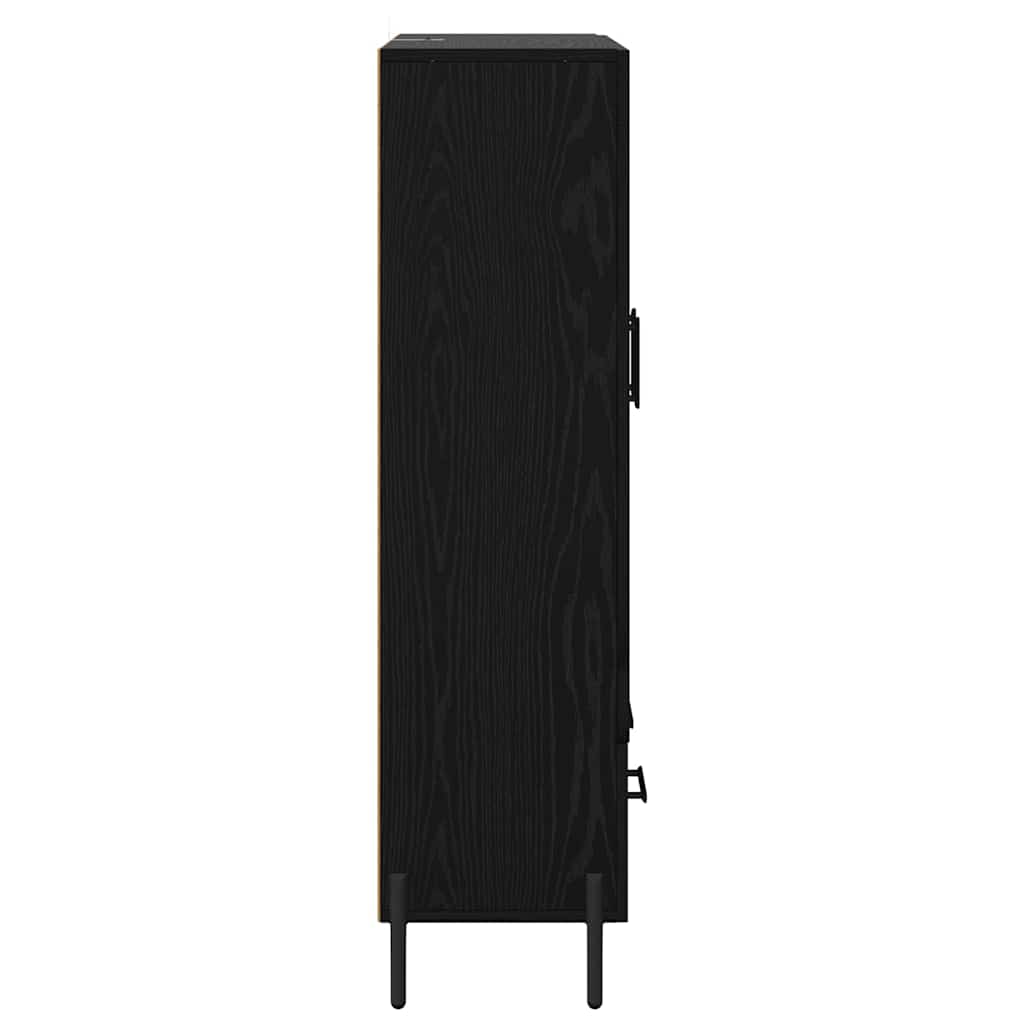 Highboard CORONA Sort eg 69,5 x 31 x 115 cm Konstrueret træ