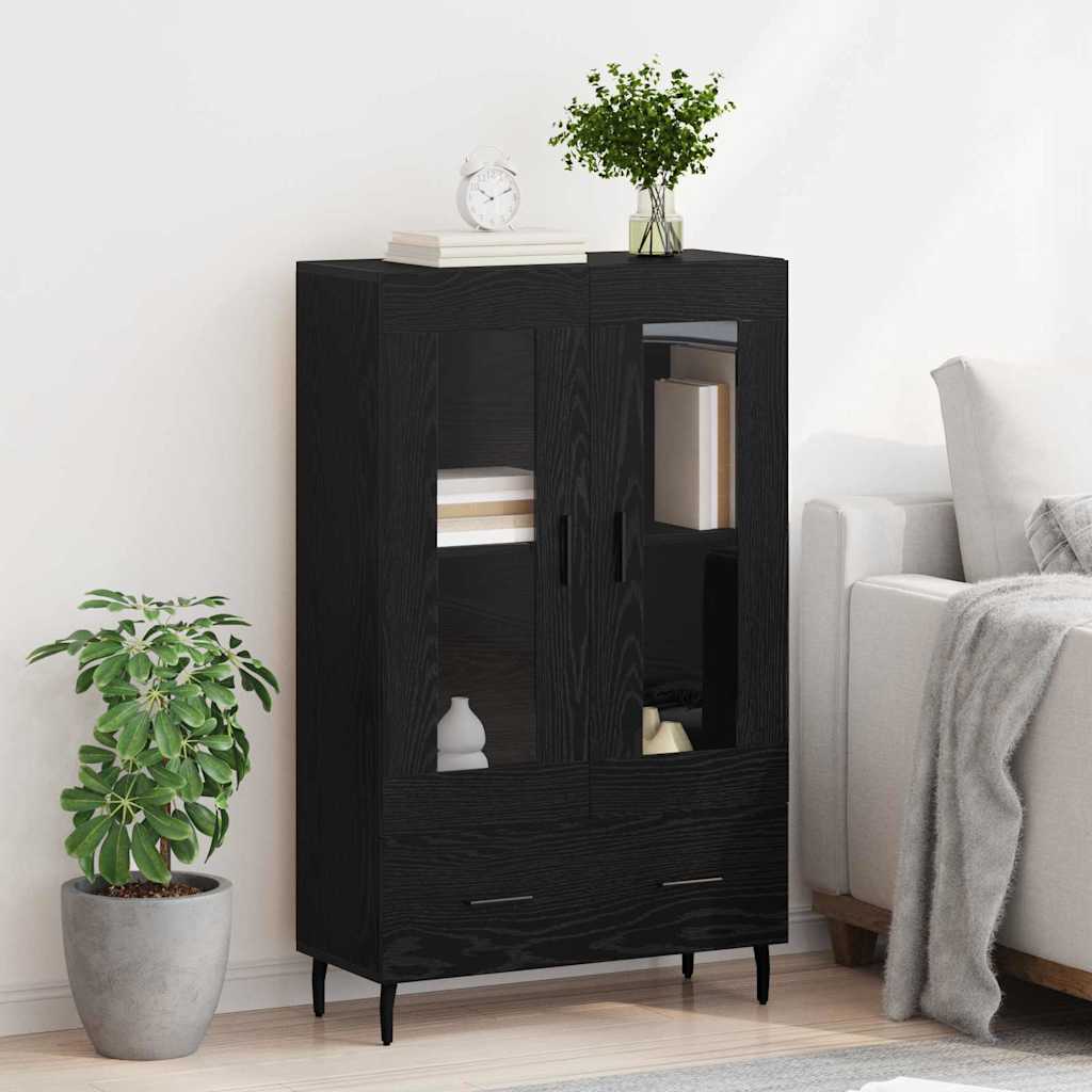 Highboard Sort eg 69,5 x 31 x 115 cm Konstrueret træ