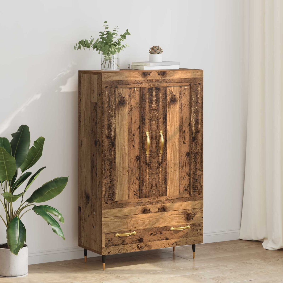Highboard Gammelt træ 69,5 x 31 x 115 cm Konstrueret træ