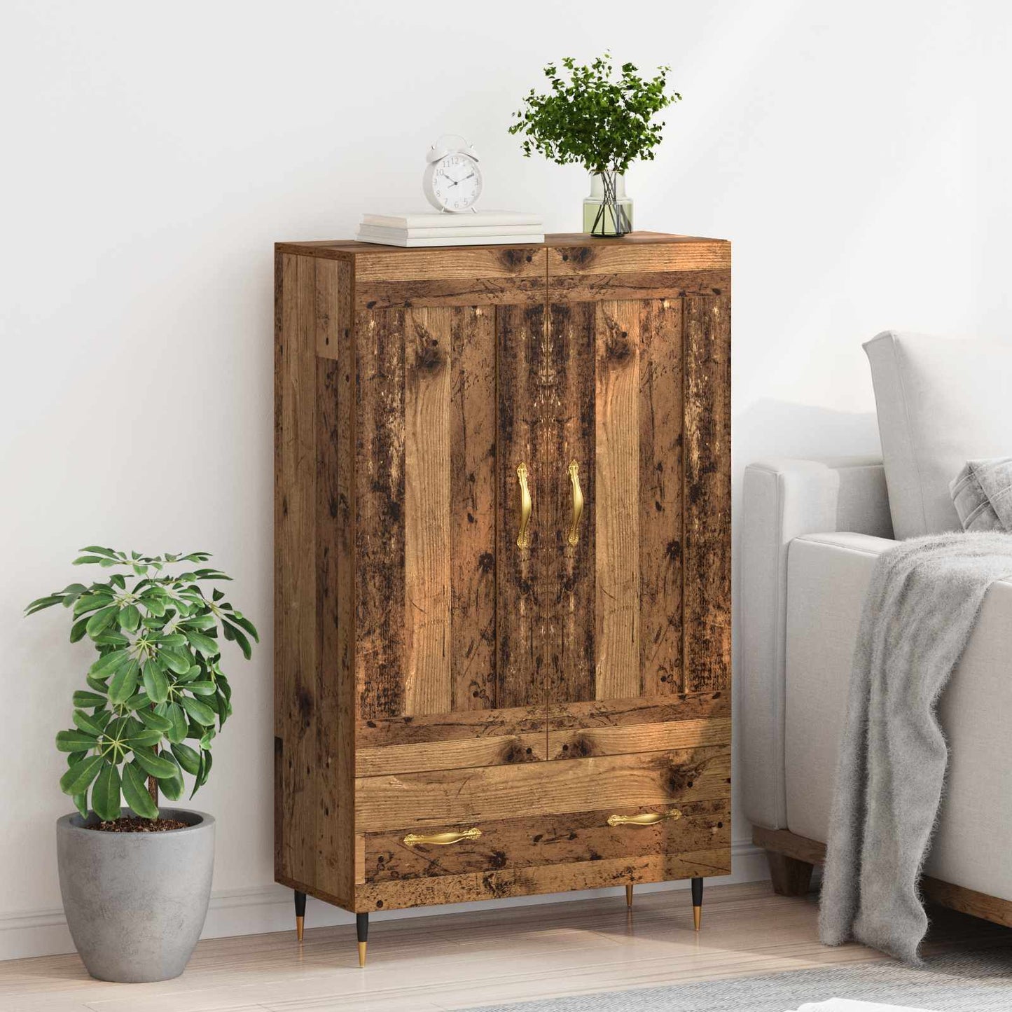 Highboard Gammelt træ 69,5 x 31 x 115 cm Konstrueret træ