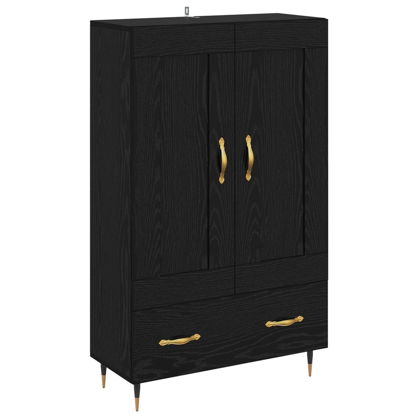 Highboard Sort eg 69,5 x 31 x 115 cm Konstrueret træ