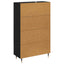 Highboard Sort eg 69,5 x 31 x 115 cm Konstrueret træ