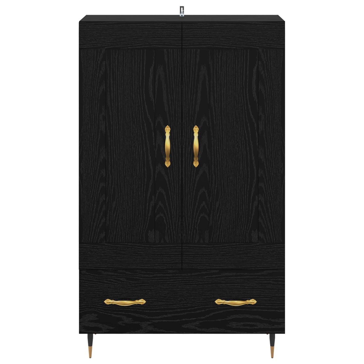 Highboard Sort eg 69,5 x 31 x 115 cm Konstrueret træ