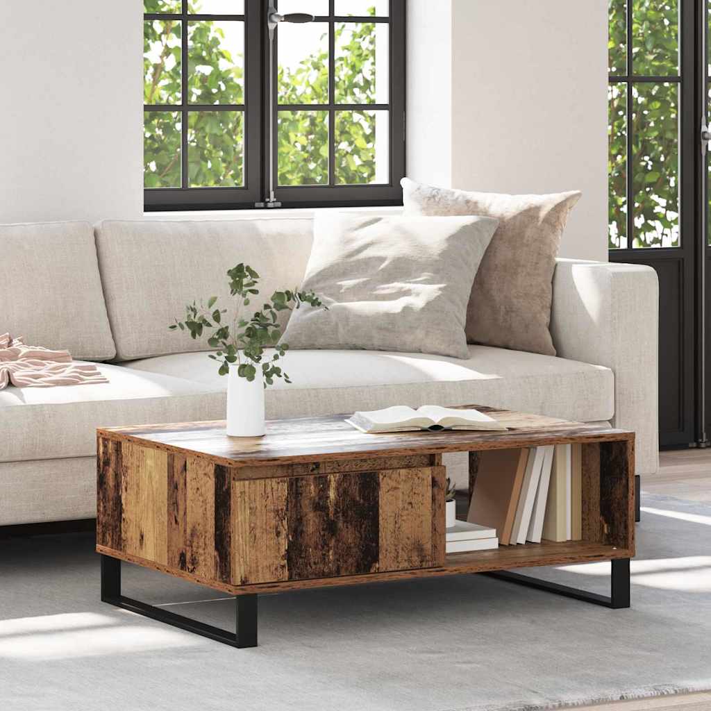 Sofabord Gammelt træ 90 x 60 x 35 cm Konstrueret træ