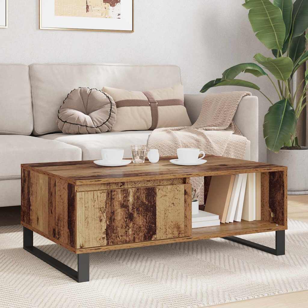 Sofabord Gammelt træ 90 x 60 x 35 cm Konstrueret træ
