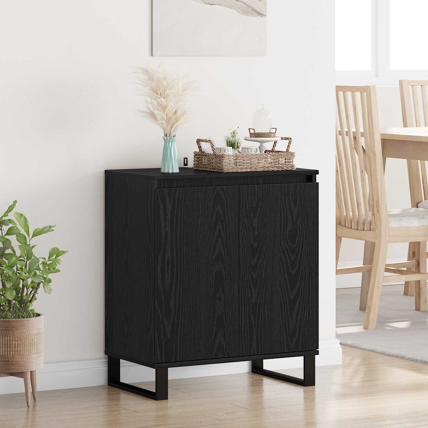 Sideboard Sort eg 60 x 35 x 70 cm Konstrueret træ