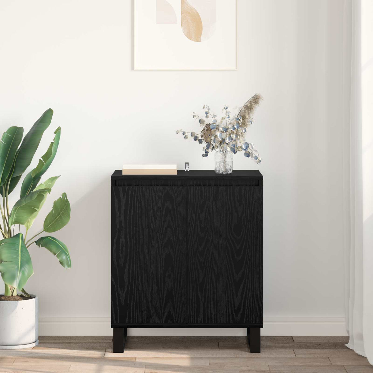 Sideboard Sort eg 60 x 35 x 70 cm Konstrueret træ