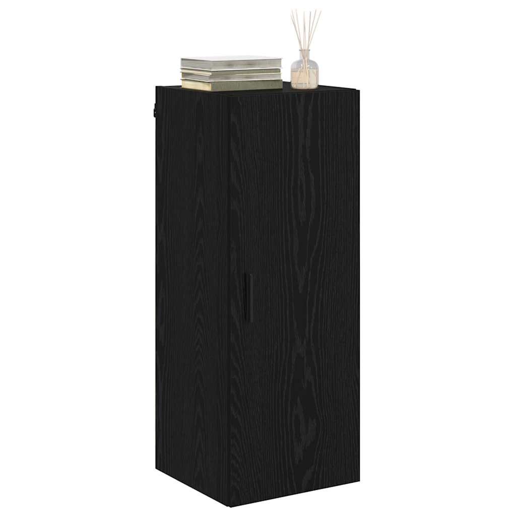 Vægskab Sort eg 34,5 x 34 x 90 cm Konstrueret træ