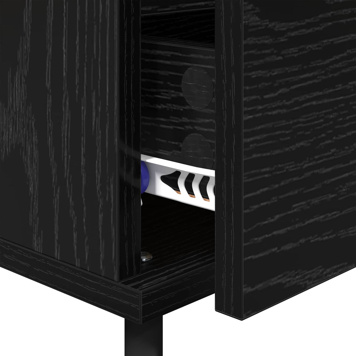 Natskab 2 stk. Sort eg 40 x 35 x 50 cm Konstrueret træ