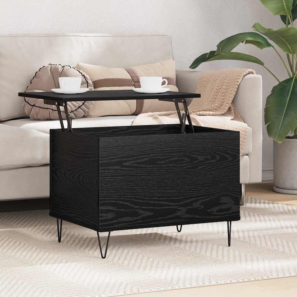 Sofabord Sort eg 60 x 44,5 x 45 cm Konstrueret træ