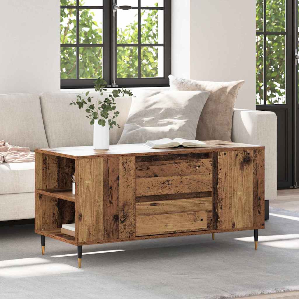 Sofabord Gammelt træ 102 x 44,5 x 50 cm Konstrueret træ