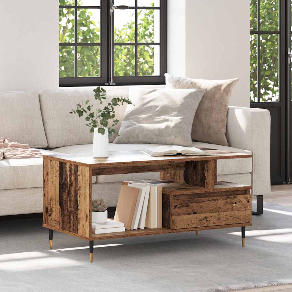 Sofabord Gammelt træ 90 x 49 x 45 cm Konstrueret træ
