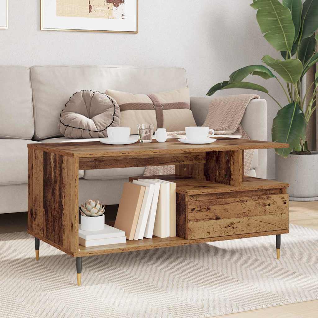 Sofabord Gammelt træ 90 x 49 x 45 cm Konstrueret træ