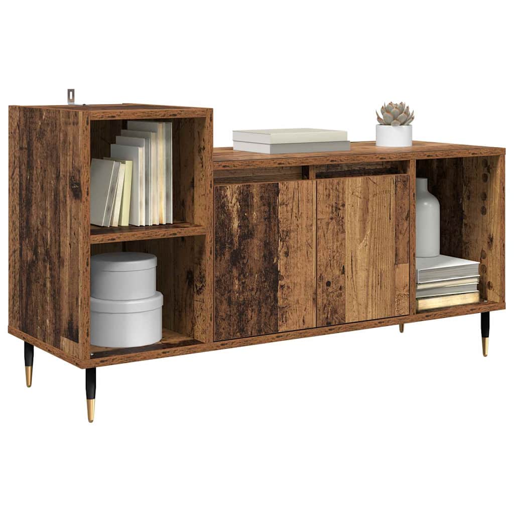 TV-skab 100 x 35 x 55 cm Gammelt træ Konstrueret træ