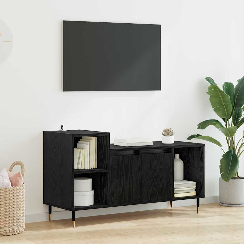 TV-skab 100 x 35 x 55 cm Sort eg Konstrueret træ