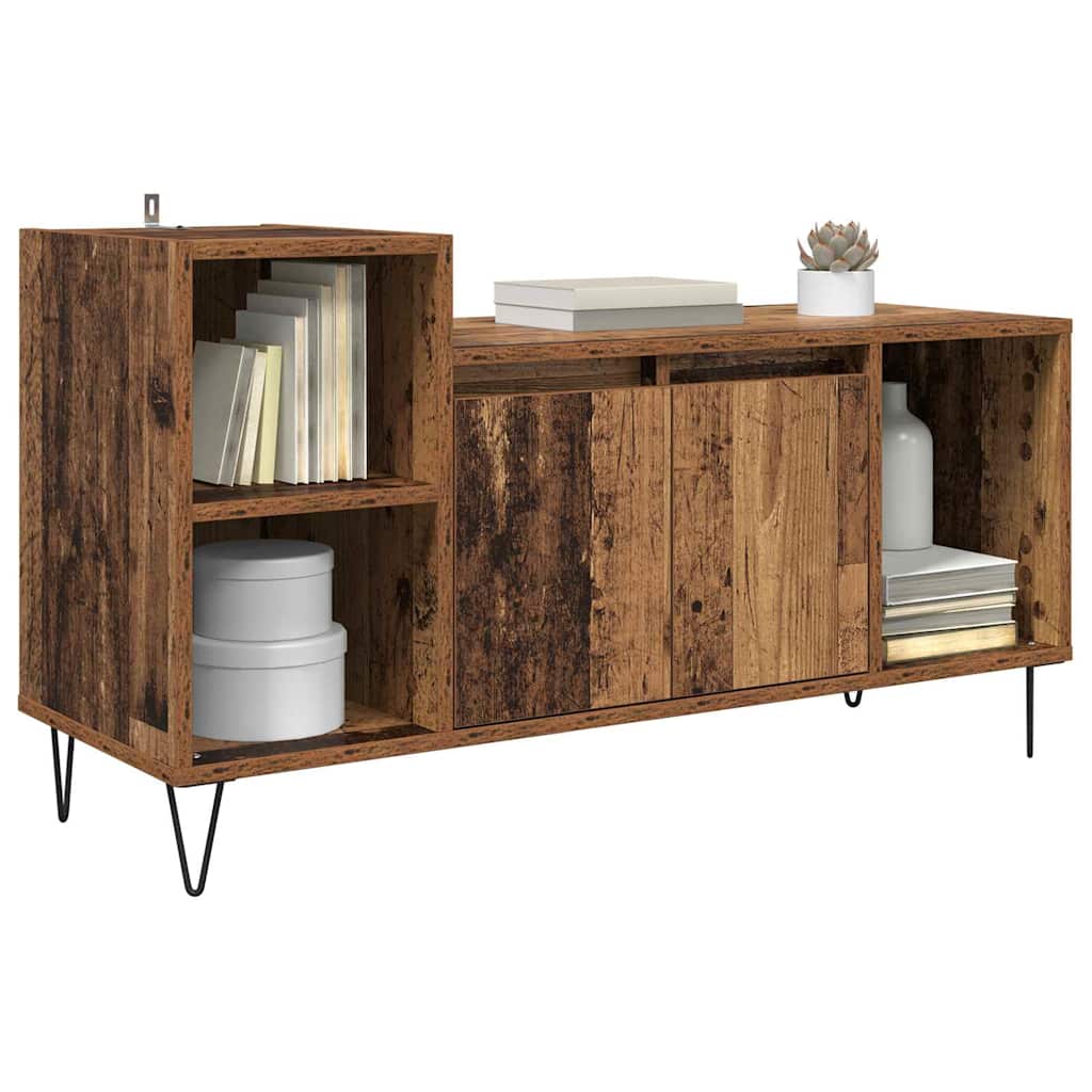 TV-skab 100 x 35 x 55 cm Gammelt træ Konstrueret træ