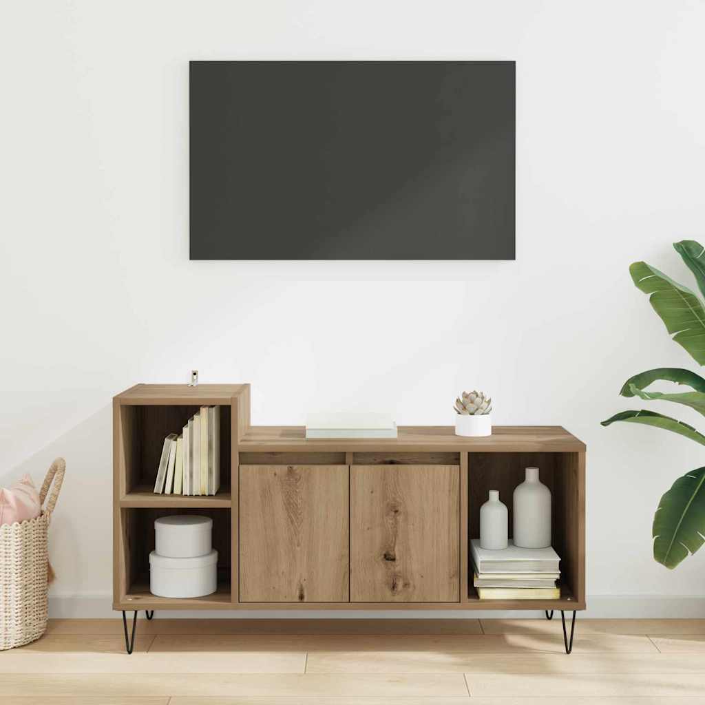 TV-skab 100 x 35 x 55 cm Artisan Egetræ Konstrueret træ