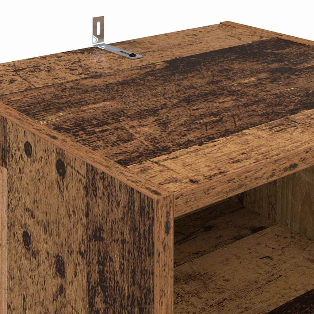 TV-skab 160 x 35 x 55 cm Gammelt træ Konstrueret træ