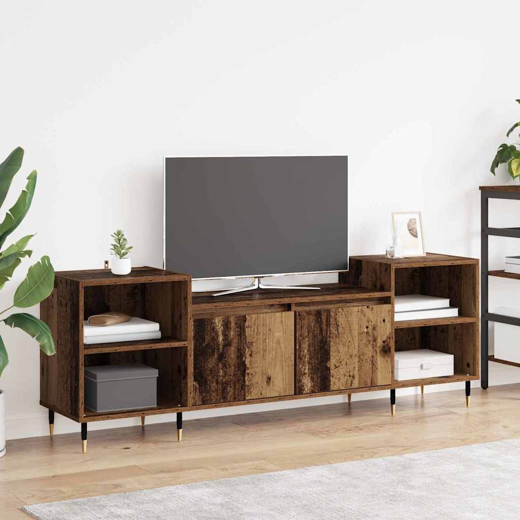 TV-skab 160 x 35 x 55 cm Gammelt træ Konstrueret træ