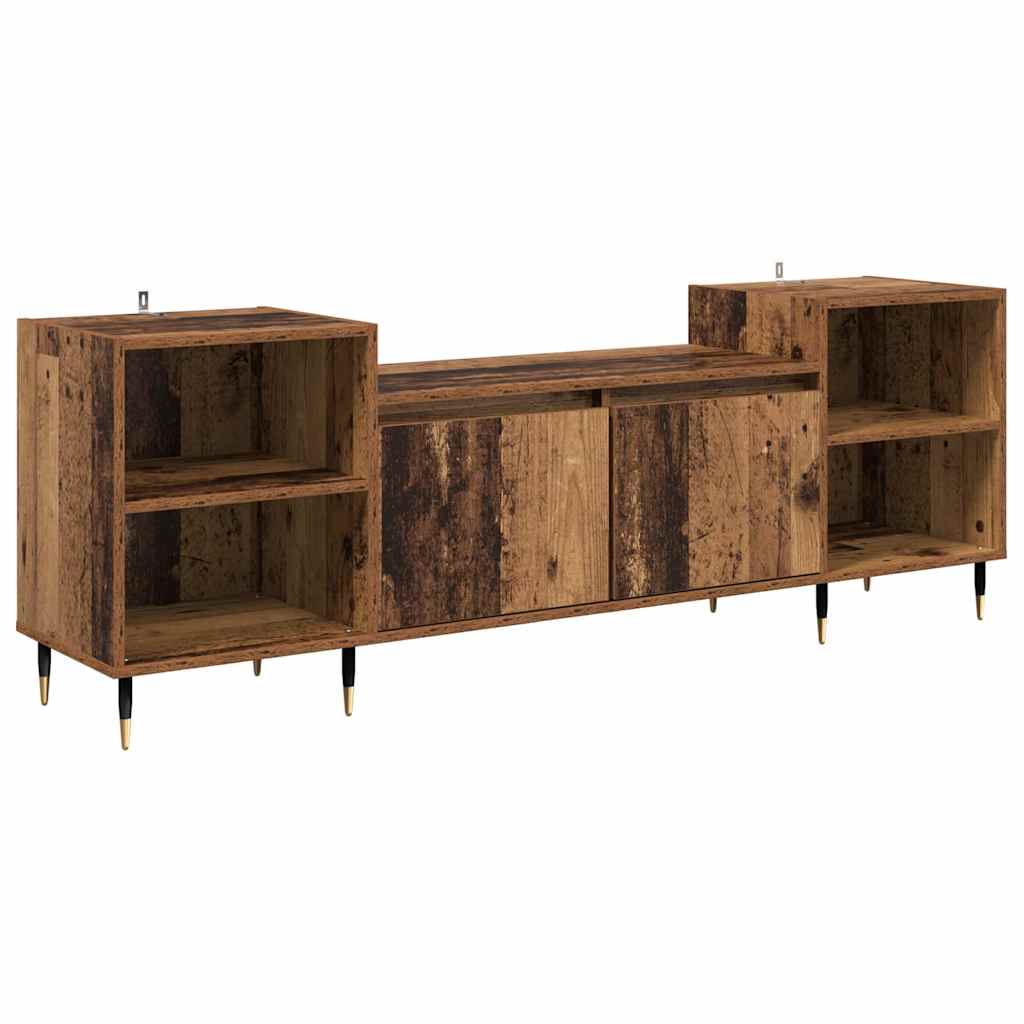 TV-skab 160 x 35 x 55 cm Gammelt træ Konstrueret træ