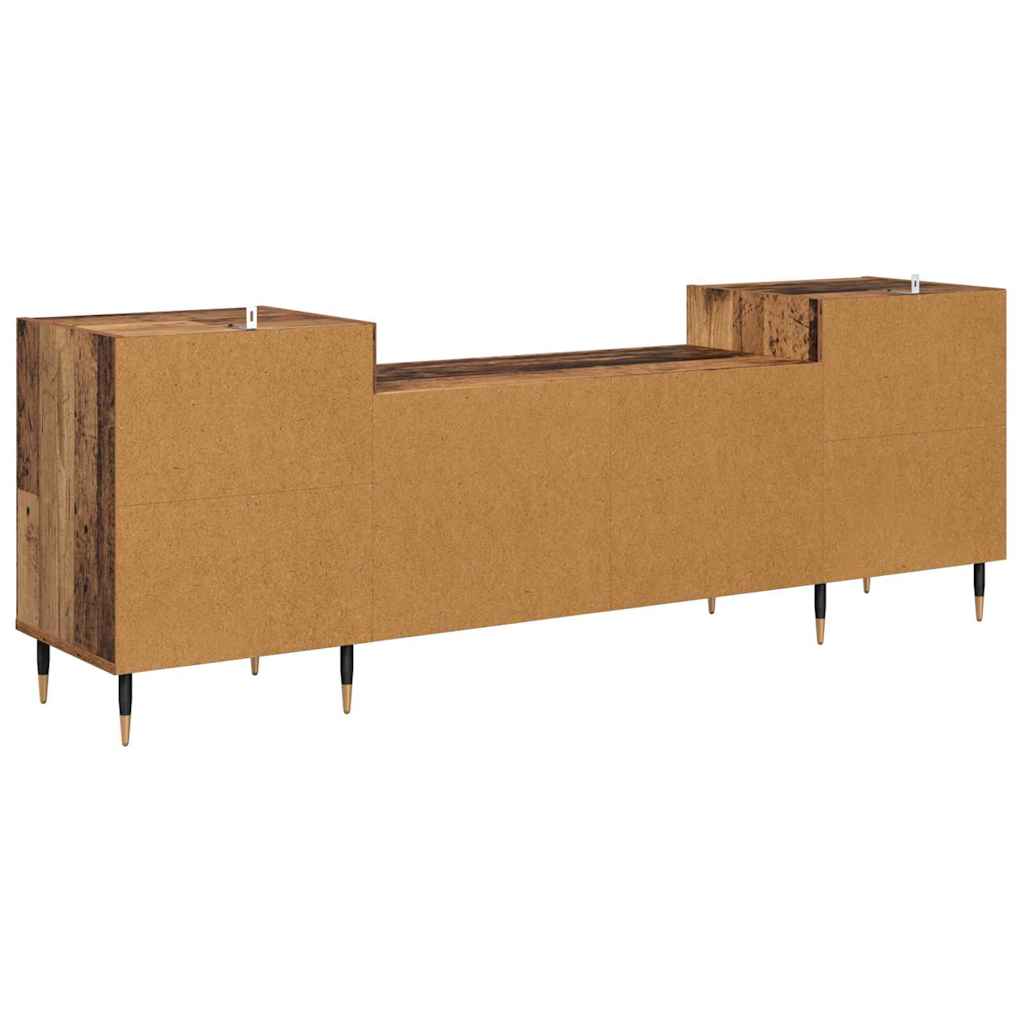 TV-skab 160 x 35 x 55 cm Gammelt træ Konstrueret træ