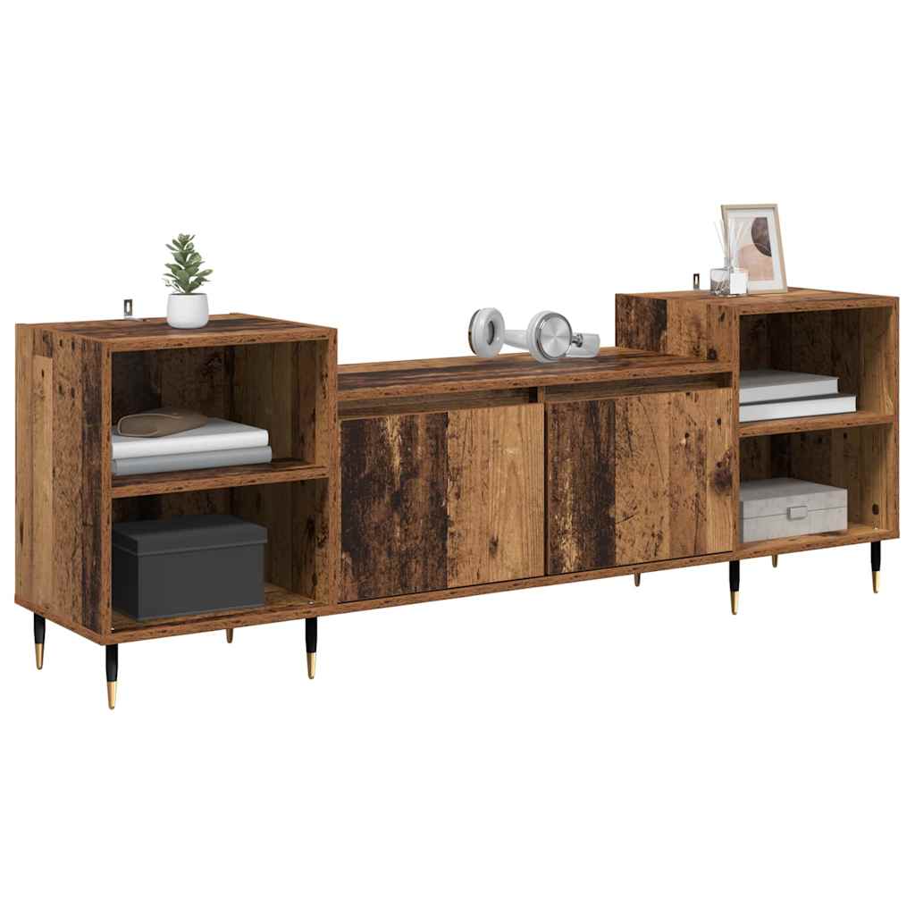 TV-skab 160 x 35 x 55 cm Gammelt træ Konstrueret træ