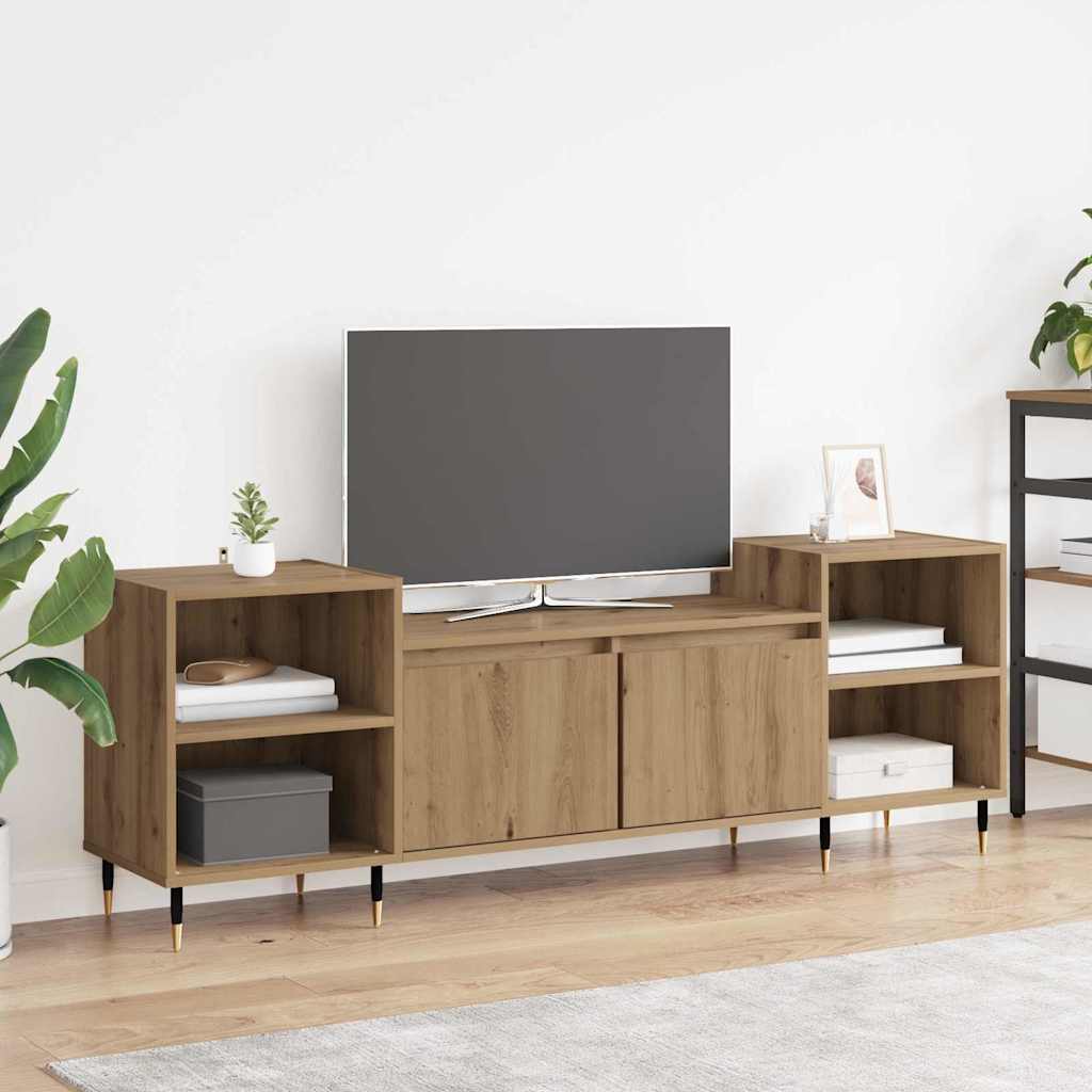 TV-skab 160 x 35 x 55 cm Artisan Egetræ Konstrueret træ