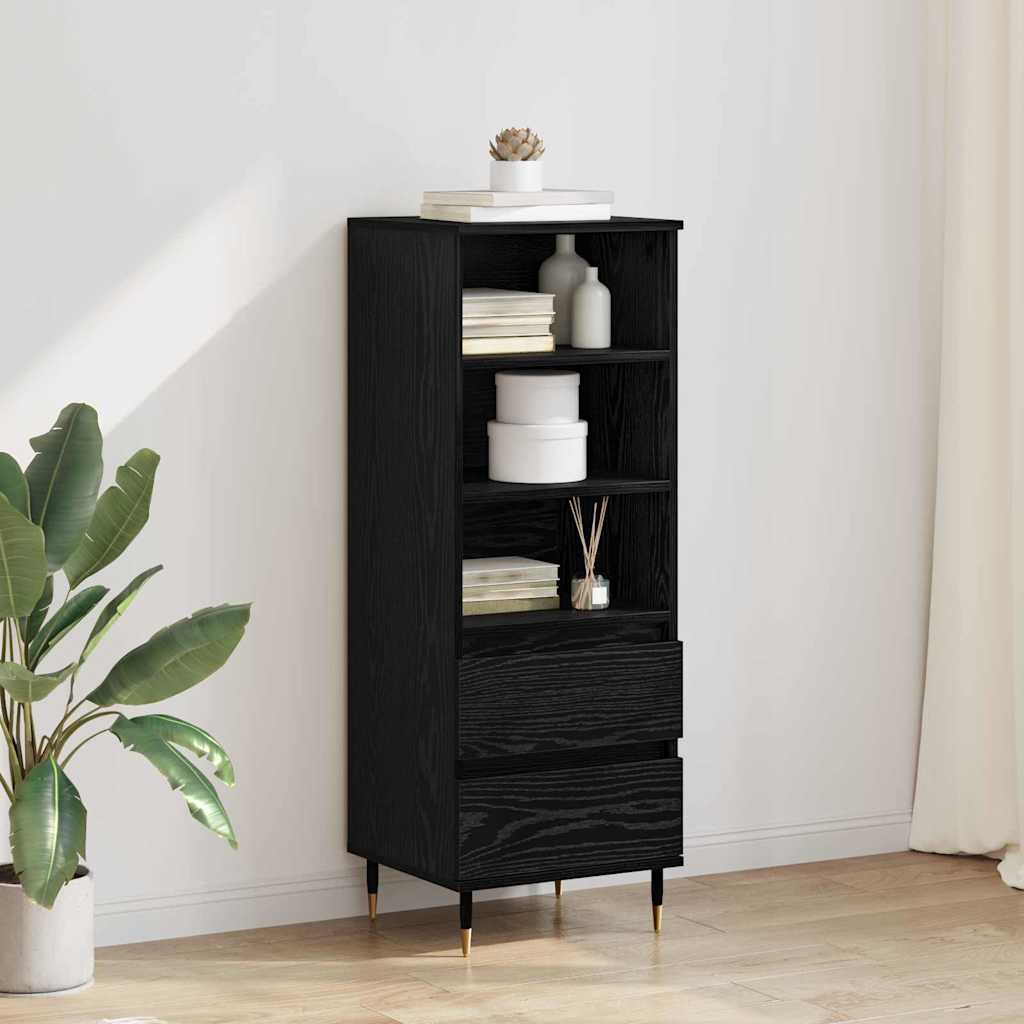 Highboard Sort eg 40 x 36 x 110 cm Konstrueret træ