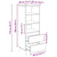 Highboard Sort eg 40 x 36 x 110 cm Konstrueret træ