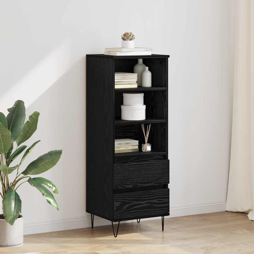 Highboard Sort eg 40 x 36 x 110 cm Konstrueret træ