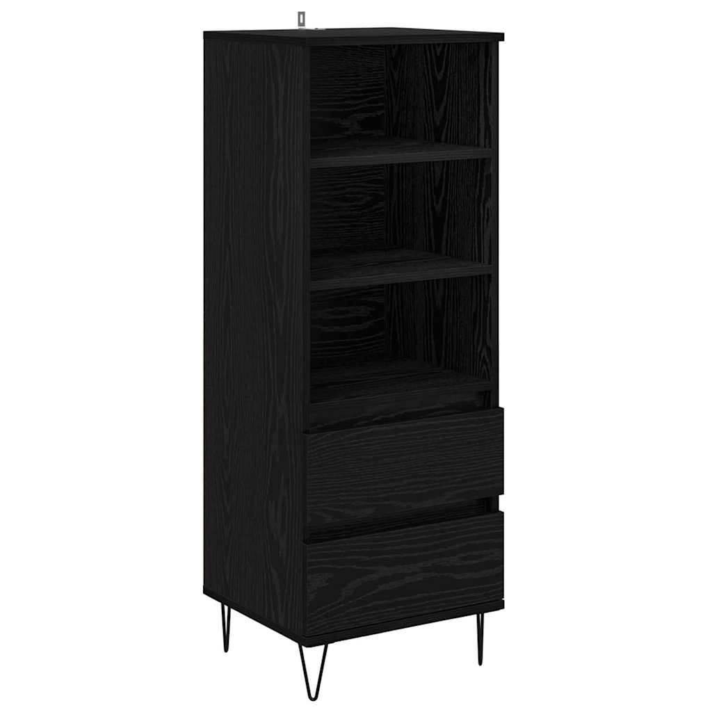 Highboard Sort eg 40 x 36 x 110 cm Konstrueret træ