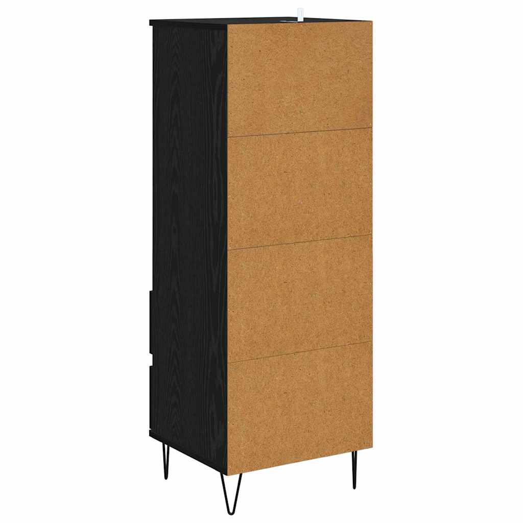 Highboard Sort eg 40 x 36 x 110 cm Konstrueret træ